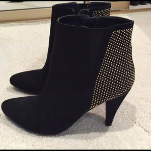 Black Booties With Gold Studs